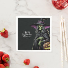 Scary Witch thema Halloween Servet