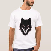 Scary Wolf Face T-shirt (Voorkant)