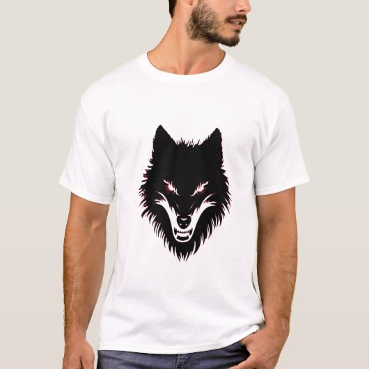 Scary Wolf Face T-shirt (Voorkant)