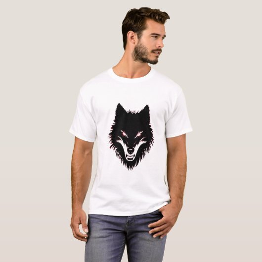 Scary Wolf Face T-shirt (Voorkant volledig)