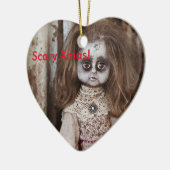 Scary Xmas Doll. Keramisch Ornament (Links)