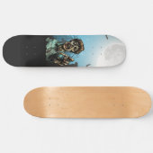 Scary Zombie Graveyard Full Moon Funny Persoonlijk Skateboard (Horizontaal)