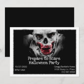 Scary Zombie Halloween Invitation Kaart (Voorkant / Achterkant)