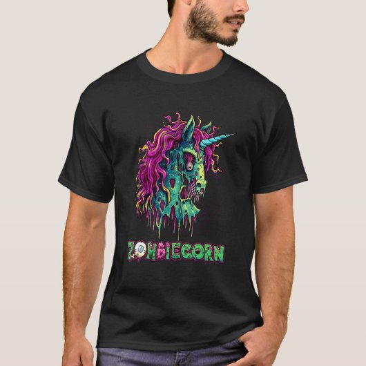 Scary Zombiecorn Zombie Unicorn Halloween Costume T-shirt (Voorkant)