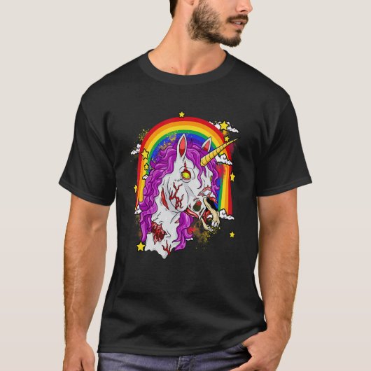 Scary Zombiecorn Zombie Unicorn Halloween Costume T-shirt (Voorkant)