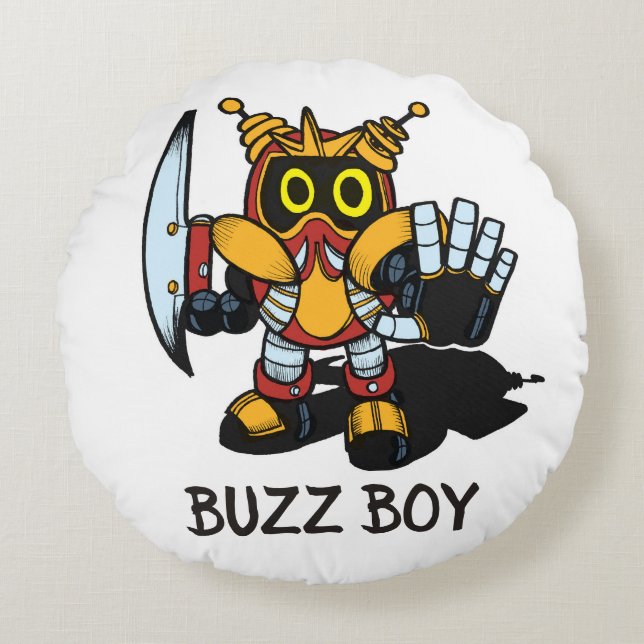 Scarymon Buzz Boy Pillow Rond Kussen (Voorkant)