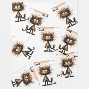 Scat Cat Deken Grappige Wilde Harige Kat