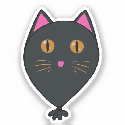 Scat de Halloween ballon Sticker (Voorkant)