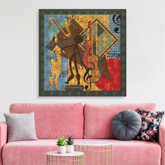 Scat Masters Jazz Series Wrapped Canvas Afdruk (Insitu (Woonkamer))