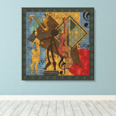 Scat Masters Jazz Series Wrapped Canvas Afdruk (Insitu (Houten vloer))