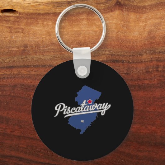 Scataway New Jersey Nj Map  Sleutelhanger (Voorkant)