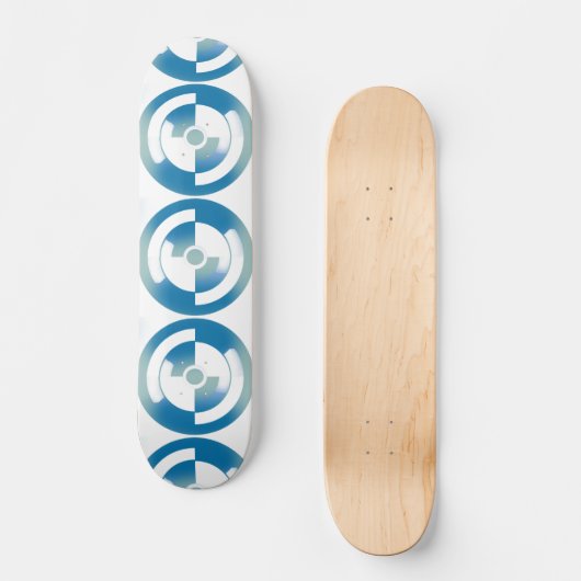 Scateboard met draaiende Abstracte cirkels Persoonlijk Skateboard (Voorkant)