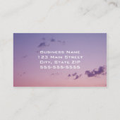 Scatered Clouds Twilight Sky Visitekaartje (Achterkant)