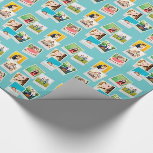 Scatered Instagram Photo Collage Cadeaupapier (Hoek)