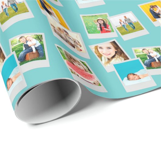 Scatered Instagram Photo Collage Cadeaupapier (Rol Hoek)