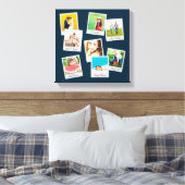 Scatered Instagram Photo Collage Canvas Afdruk (Insitu (Slaapkamer))