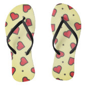 Scatered Red Hearts Summer Sandal Teenslippers (Voetbed)