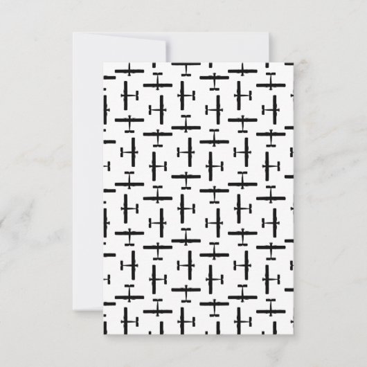 Scatered vliegtuig Art CUSTOM BG COLOR Bedankkaart (Voorkant)