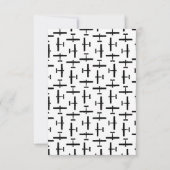 Scatered vliegtuig Art CUSTOM BG COLOR Bedankkaart (Achterkant)