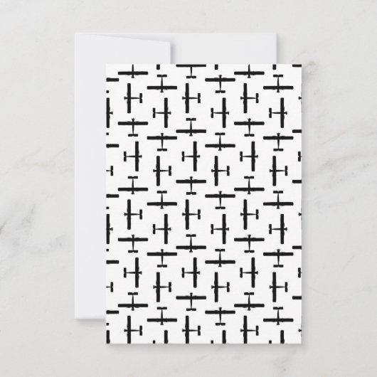 Scatered vliegtuig Art CUSTOM BG COLOR Bedankkaart (Achterkant)