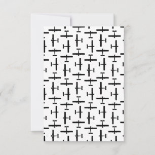 Scatered  vliegtuig Art CUSTOM BG COLOR Bedankkaart