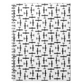 Scatered  vliegtuig Art CUSTOM BG COLOR Notitieboek (Voorkant)