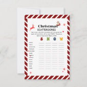 Scattegories Kerstfeest spelkaart Kaart (Voorkant)