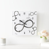 Scatter Infinity Symbool | Geek Vierkante Klok (Huis)