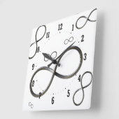 Scatter Infinity Symbool | Geek Vierkante Klok (Hoek)