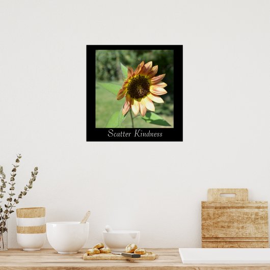 Scatter Kindness Sunflower Poster (Keuken)