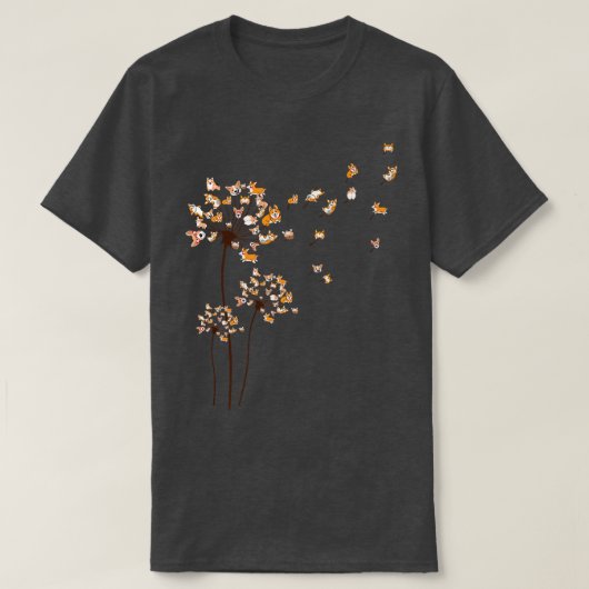 Scatter Love Corgi Dandelion Corgi Dog Mam Moeder T-shirt (Design voorkant)