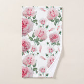 Scatter Pink Roses Pattern Bad Handdoek (Handdoek)