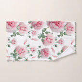 Scatter Pink Roses Pattern Bad Handdoek (Handdoek)