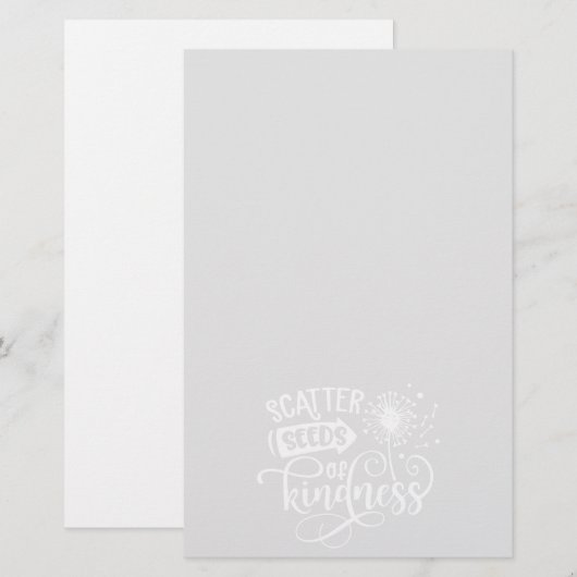 Scatter Seeds van Kindness Grey & White Stationery (Voorkant / Achterkant)
