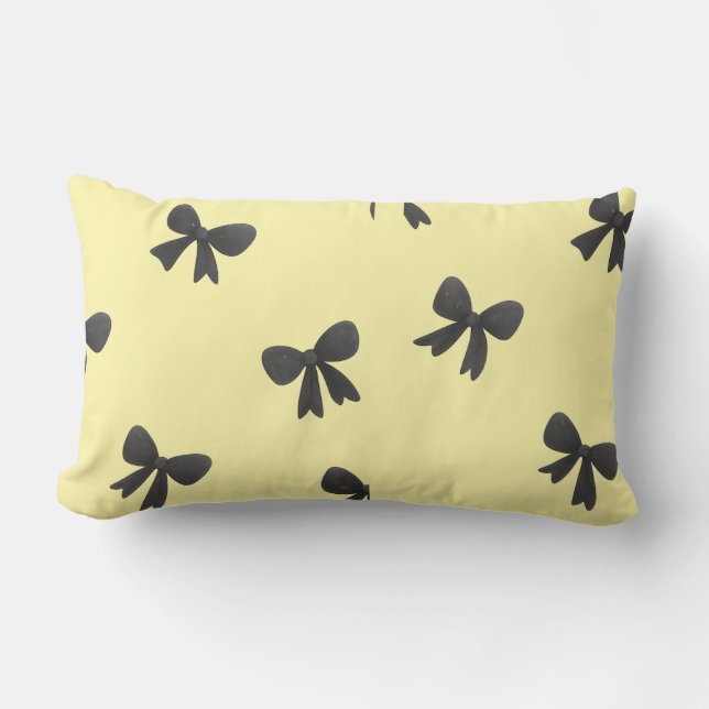 Scattered Bow Pattern Throw Pillow –Minimal design Kussen (Voorkant)