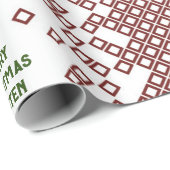 Scattered Boxes Gepersonaliseerde Naam Kerstmis Cadeaupapier (Rol Hoek)