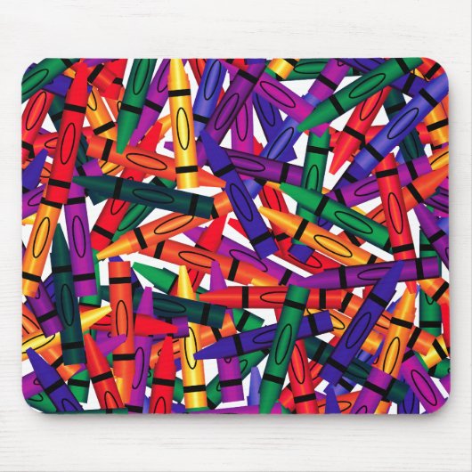 Scattered Crayons Mousepad Muismat (Voorkant)