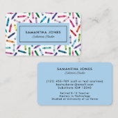 Scattered Crayons Substitute Teacher Contact Info Visitekaartje (Voorkant / Achterkant)