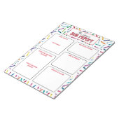 Scattered Crayons Substitute Teacher Report Note Notitieblok (Schuin)