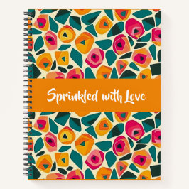 Scattered Floral Love - Sprinkled with love spiral Notitieboek
