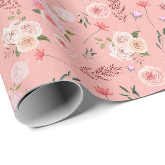 Scattered Flower Wrapping Paper Cadeaupapier (Rol Hoek)