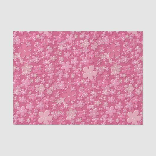 Scattered Flowers-Mauve-TISSUE WRAPPING PAPER Tissuepapier (Voorkant)