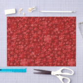 Scattered Flowers-Red-TISSUE WRAPPING PAPER Tissuepapier (Craft)