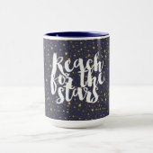 Scattered Gold Navy Blue Stars Mok (Midden)