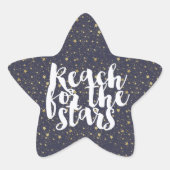 Scattered Gold Navy Blue Stars Ster Sticker (Voorkant)