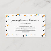 Scattered Hearts Confetti Visitekaartje (Achterkant)