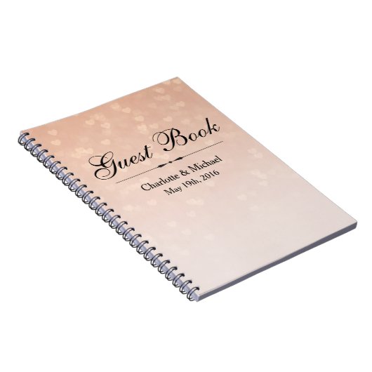 Scattered Hearts Dusty Roos Ombre Notitieboek (Rechterzijde)