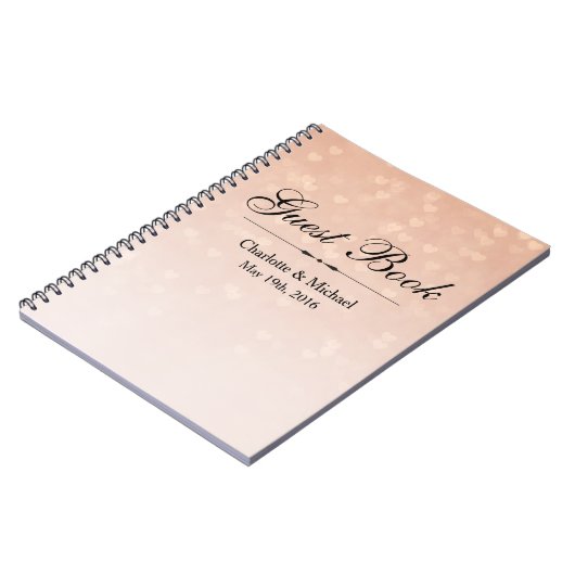 Scattered Hearts Dusty Roos Ombre Notitieboek (Linkerzijde)