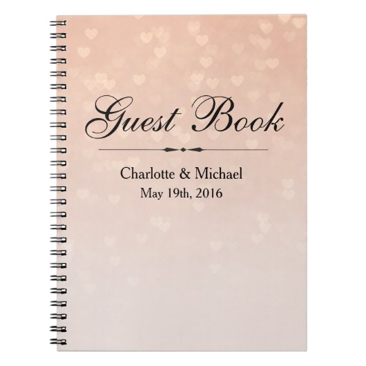 Scattered Hearts Dusty Roos Ombre Notitieboek (Voorkant)