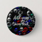 Scattered Jewels and Gemstones Custom Ronde Button 5,7 Cm (Voorkant)